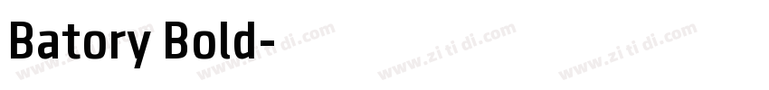 Batory Bold字体转换